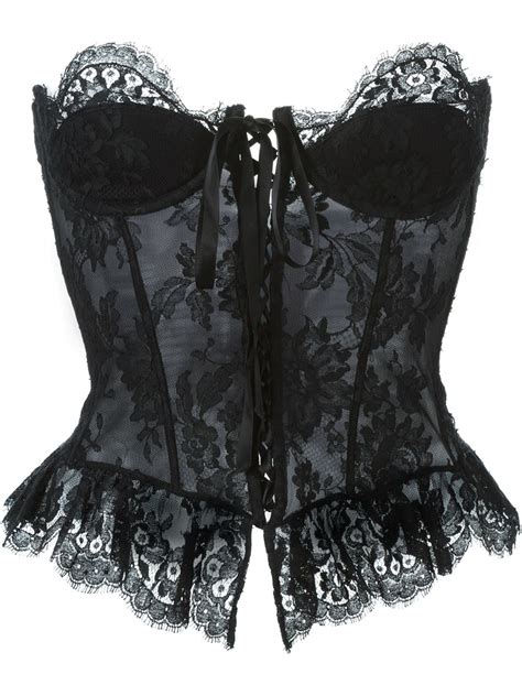 Lace bustier in Black for Women 